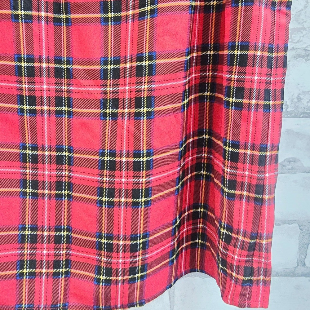 NWT J.Crew Womens Red Stewart Plaid V-Neck Sleeveless Shell Top Size S - Picture 4 of 7
